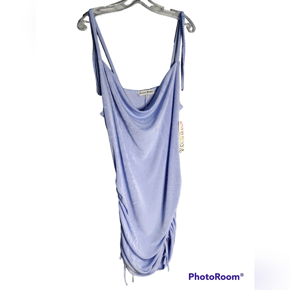 Almost Famous women's sky blue spaghetti strap dress size 3X